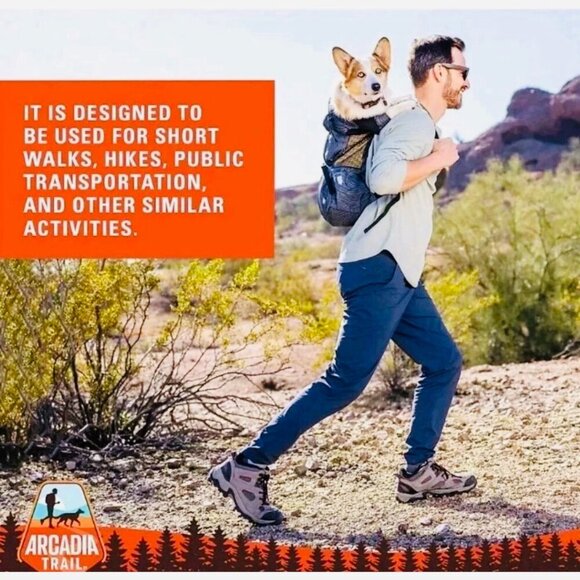 NWT Arcadia Trail Dog Soft Carrier Backpack - Reflective‎ Black/White - Picture 11 of 11